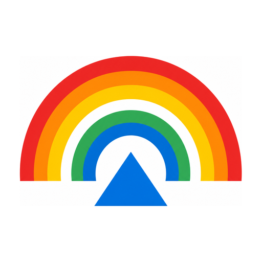 Rainbow Shape Art Logo